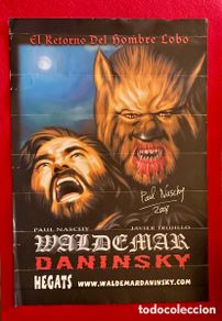 Cinéma: Paul Naschy-Firmado Poster de “Waldemar Daninsky El retorno del hombre lobo”-en 2007